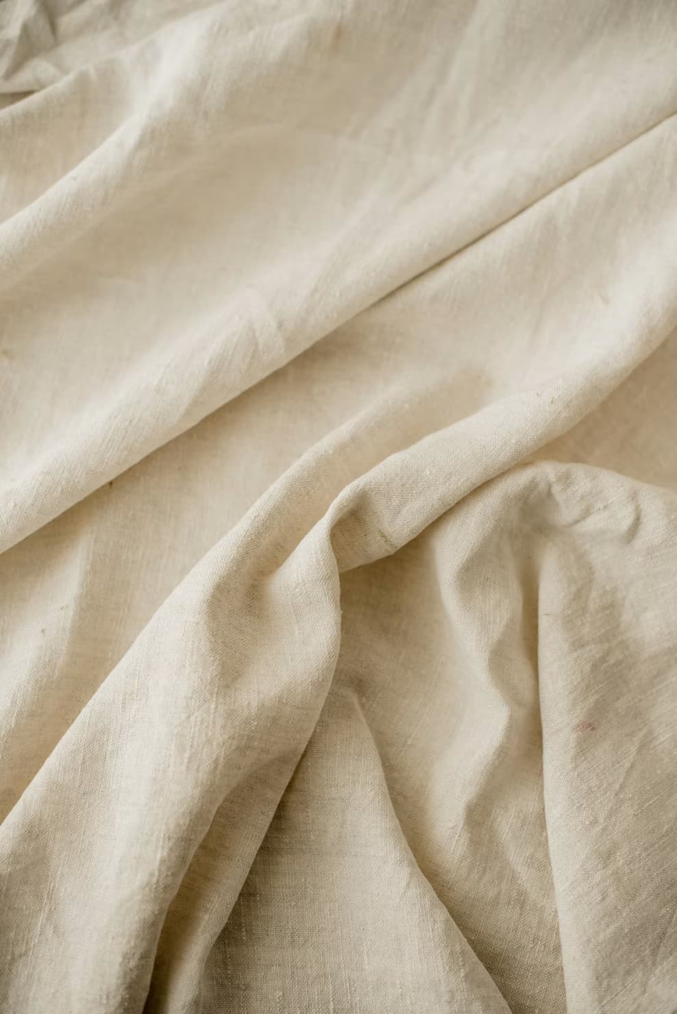 Skrynkligt linne, varm beige